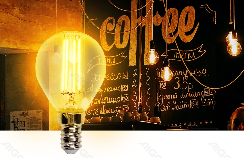 Aigostar LED Gloeilamp (Helder) A60 E27 8W