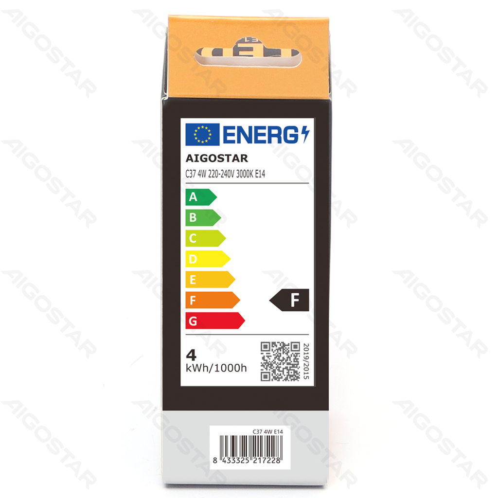 Aigostar LED C37 E14 4W 3000K