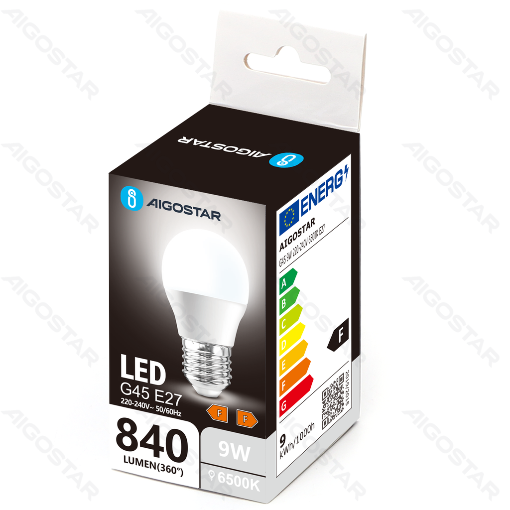 Aigostar LED G45 E27 9W 6500K
