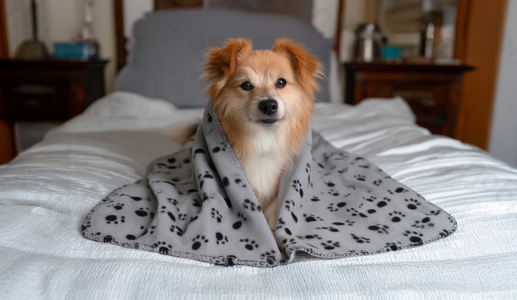 Aigostar Deken met patroon van pootafdrukken voor huisdieren