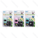 Aigostar Trash bag holder Flashlight box Silver buckle L32*W23cm Blue&Green&Pink Including waste bags*3