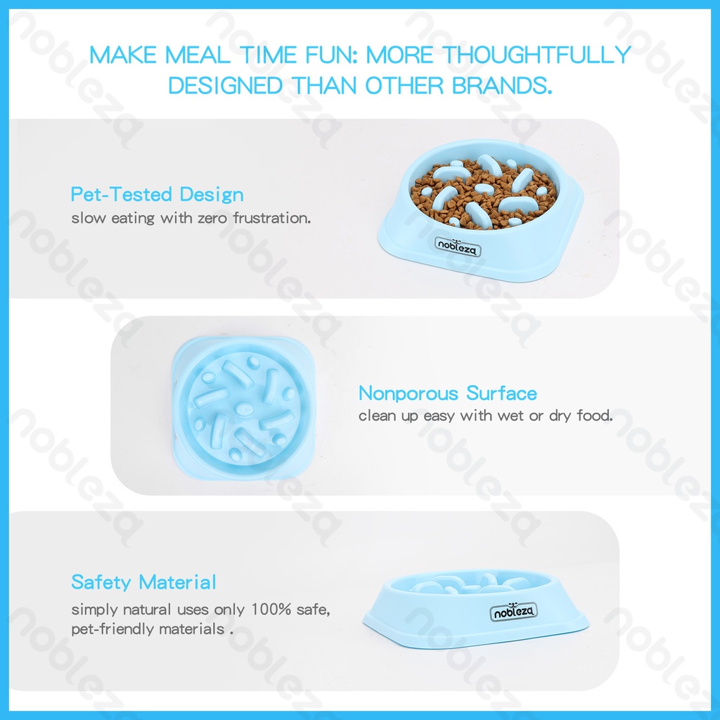 Aigostar Blauwe anti-schrokbak voor huisdieren