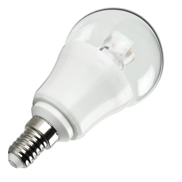 LED C5 P45 BIG ANGLE E14 6W 6400K WITH LIGHT PIPE 375LM