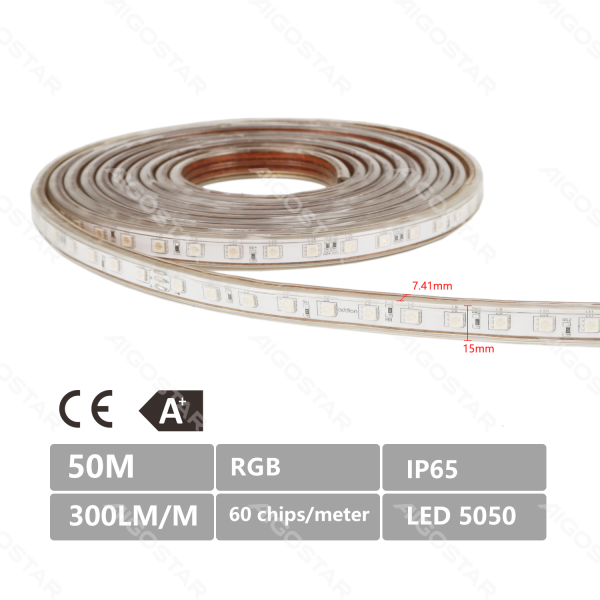 [A184568] RGB Ledstrip 5M IP65(waterdicht)