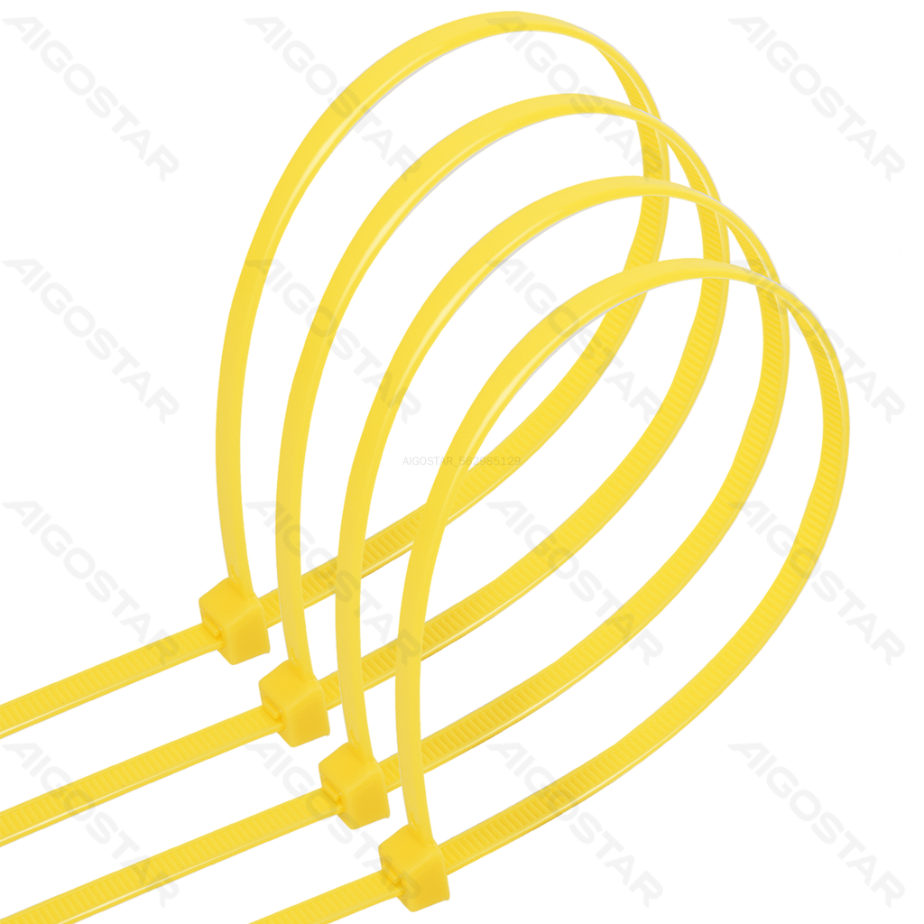 [A189877] Nylon Kabelbinders (40st)  BR3.6*L250mm Groen Geel Zwart Wit