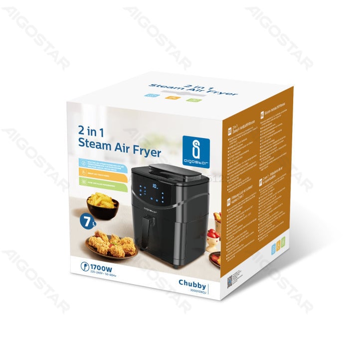 Airfryer en  stoomoven  2-in-1 1700W 7L