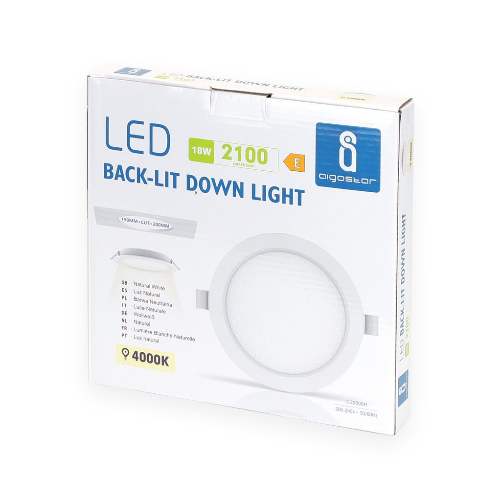 E6 LED Inbouw Downlight Rond 2100lm 18W 4000K