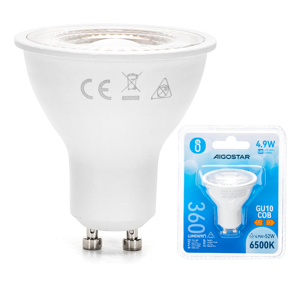 LED GU10 COB  4.9W 3000-6500K 360LM