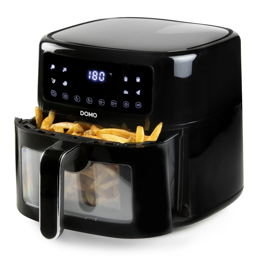 DOMO Airfryer 6L LCD met kijkvenster zwart