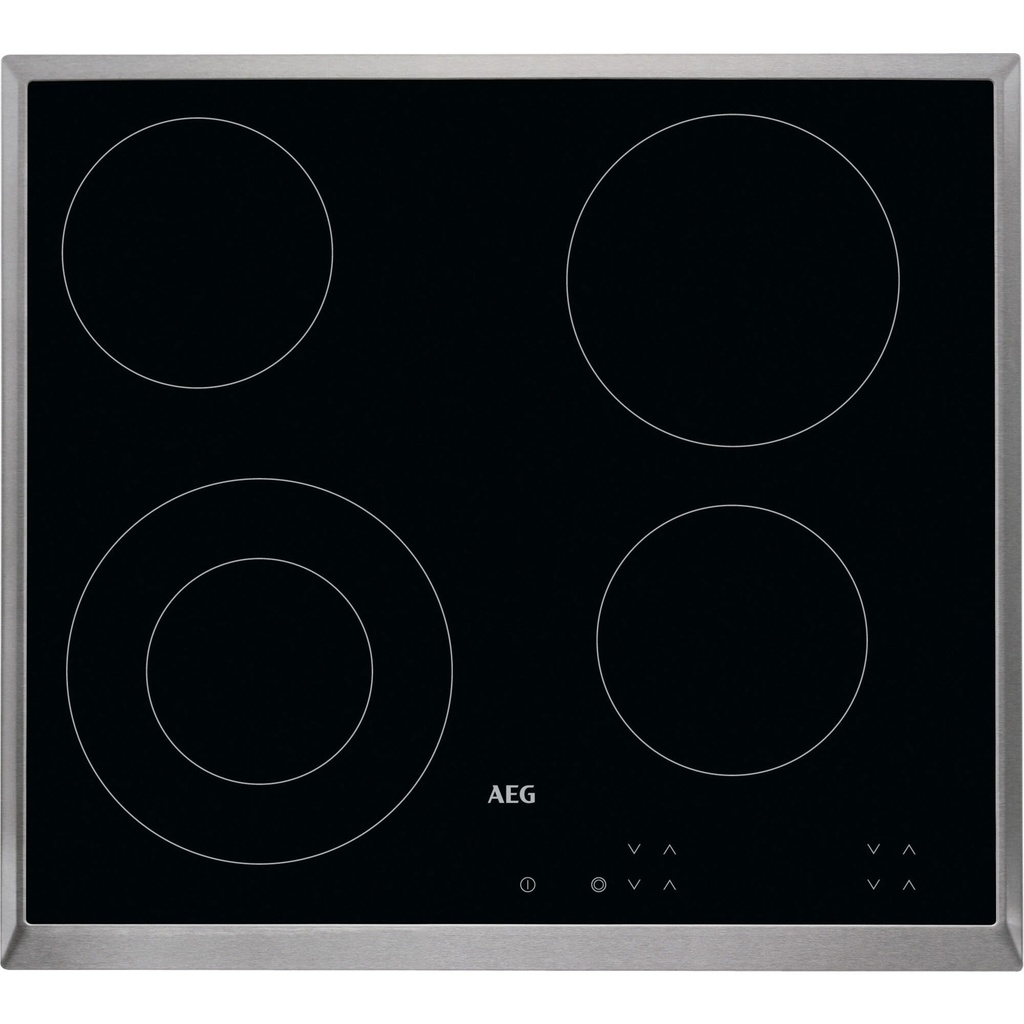 AEG Kookplaat vitro 60cm 4 zones inox rand