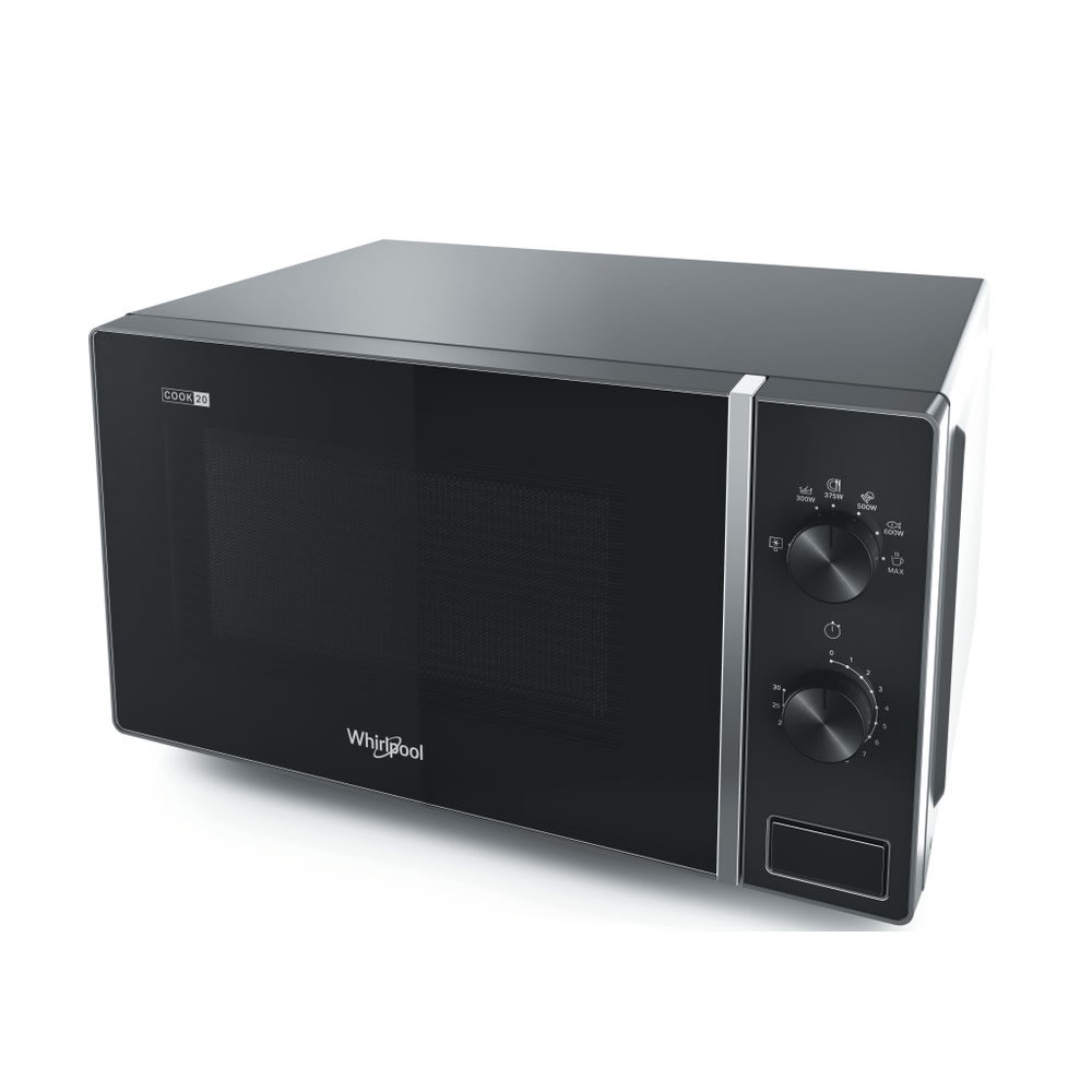 WHIRLPOOL Microgolfoven 20L, Zilver + zwarte deur
