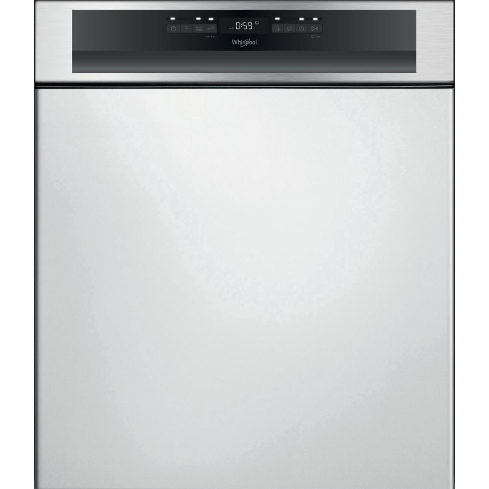 WHIRLPOOL Semi-integreerbare vaatwasser+ rvs