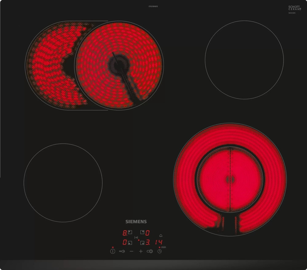 Siemens Huishoud Kookplaat vitro 60cm zonder kader
