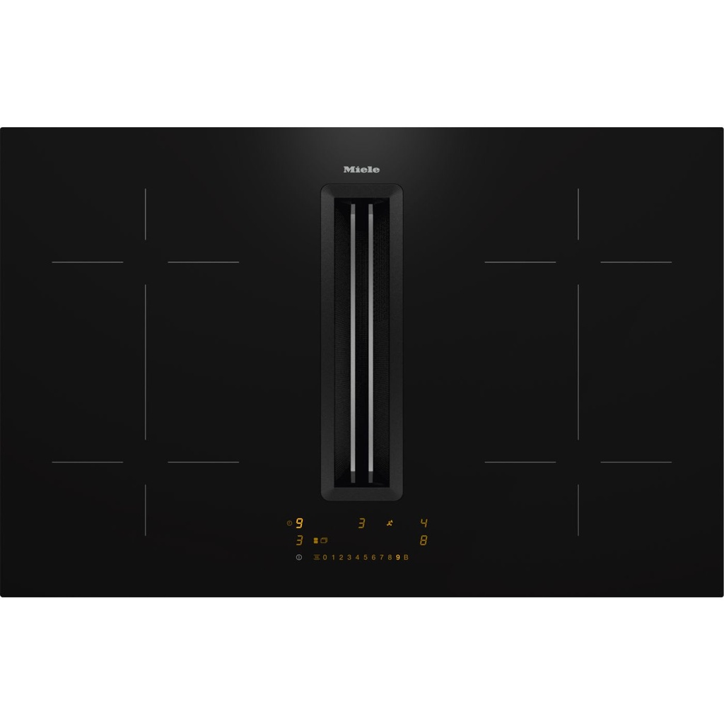 MIELE Inductiekookplaat met afzuiging, zwart