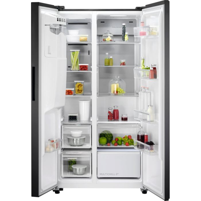 AEG Side by side 177cm zwart inox D