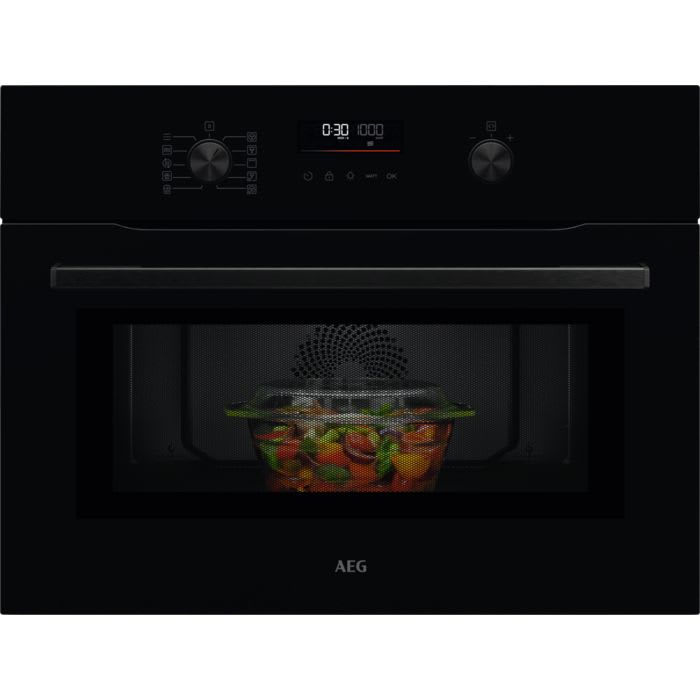 [OM5NK40K] AEG Microgolfoven inb Compact 45cm zwartglas