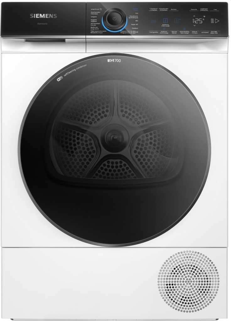 Siemens Huishoud Warmtepompdroogkast 9kg glazen deur B