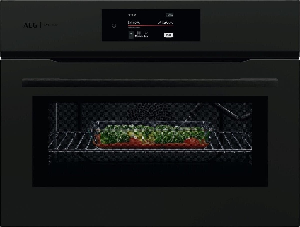 AEG Oven Compact 45cm pyrolyse MattBlack A++