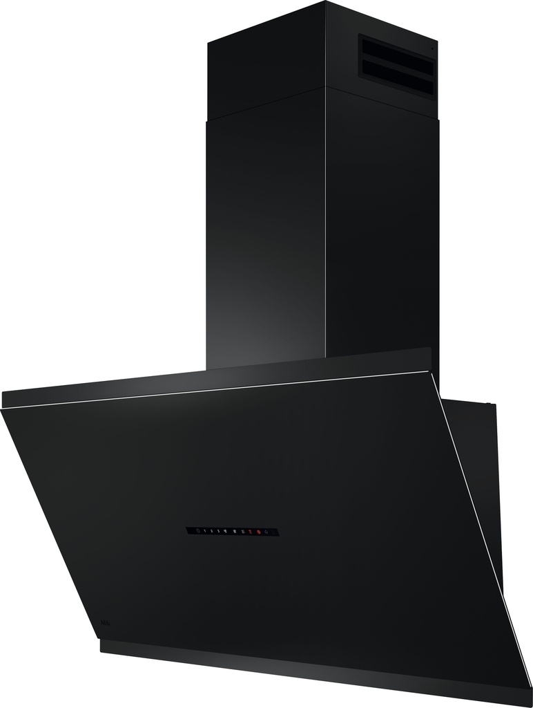 [GV77D91ST] AEG Wanddampkap 90cm MattBlack-glas A+