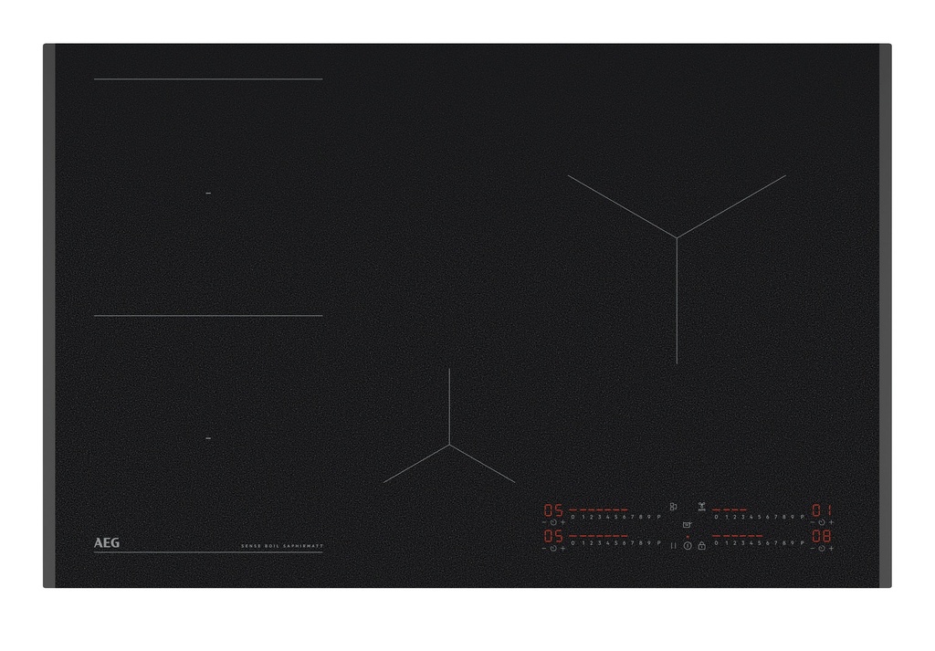 AEG Kookplaat inductie 80cm Bridge SaphirMat