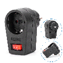 Aigostar Duitse stopcontactsplitter 1 naar 1, 16A, met schakelaar, Stekkerdoosstijl