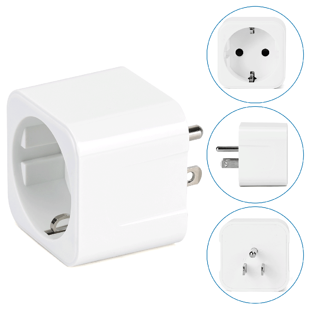 Reisadapter één op één Duits naar Amerikaans