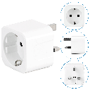 Adaptateur de voyage 1 vers 1 Allemagne vers UK Blanc