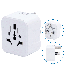 Adaptateur de voyage, universel vers Royaume-Uni (multiprise) Blanc