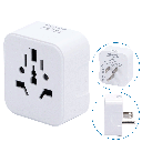Adaptateur de voyage, universel vers États-Unis (multiprise) Blanc