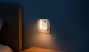 LED Night light Mains Light sensitive induced Square PC&PS White