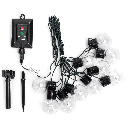 Guirlande lumineuse solaire ampoules à filament G50, RVBJ, 5 m