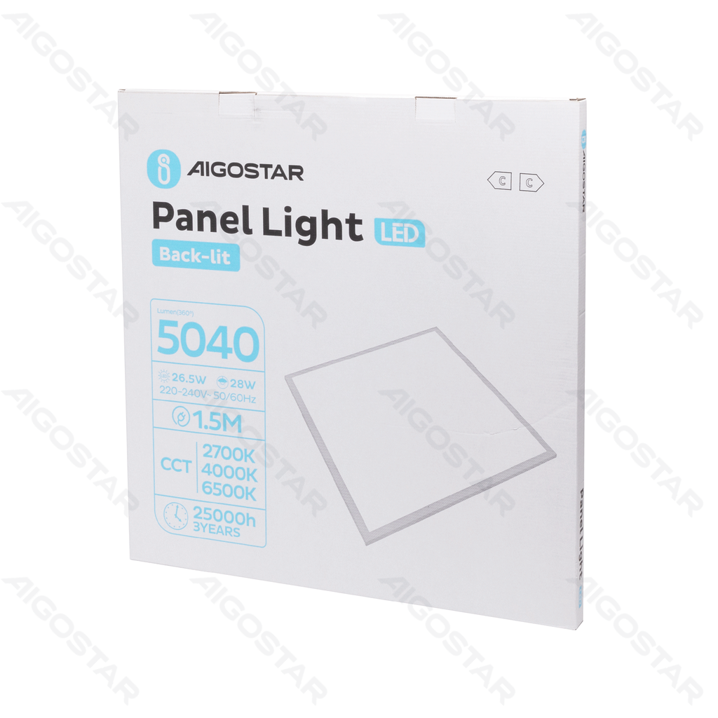 Aigostar LED Paneelverlichting Back-lit CCT Wit 28W 60x60cm
