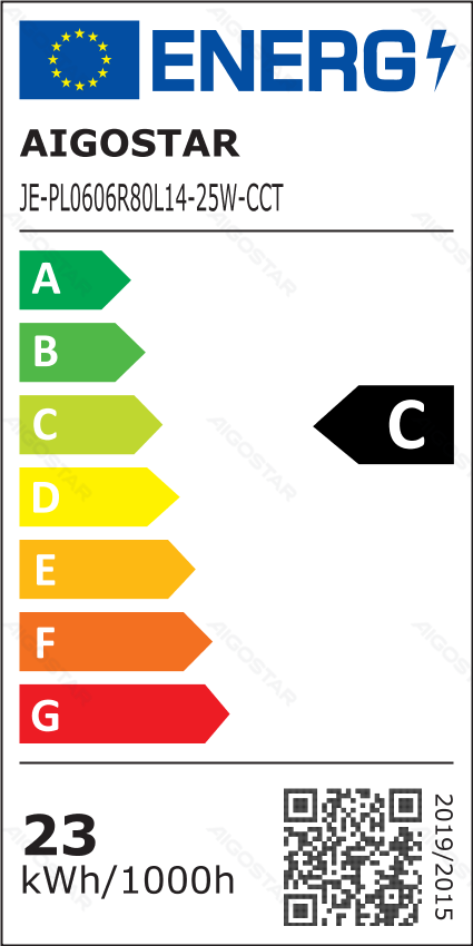 [B104062LQ] LED-Paneel-Leuchte mit Kantenbeleuchtung 25 W 4000 lm CCT mit 1,5 m Netzkabel
