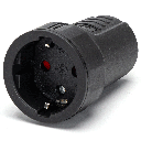 German Wirable Socket 16A Black