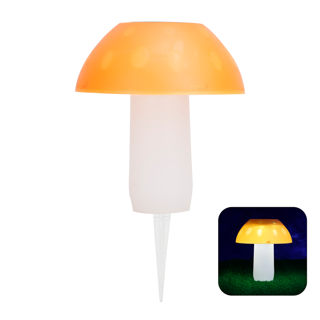 [B1020138A] Gazonverlichting op zonne-energie kunststof grote paddenstoel 2700K