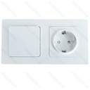 Aigostar Schuko stopcontact + tweepolige schakelaar