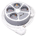 Aigostar Duitse 4-voudige stekkerdoos ronde vorm 3G1.0mm² 1.5M