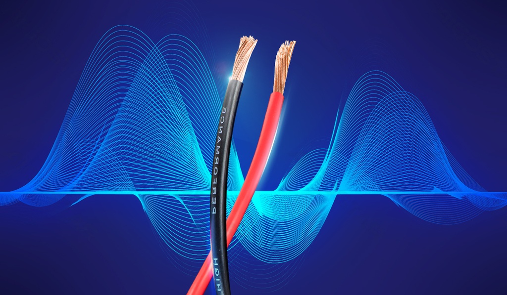 Câble audio 2G0.75mm² 5M, rouge et noir