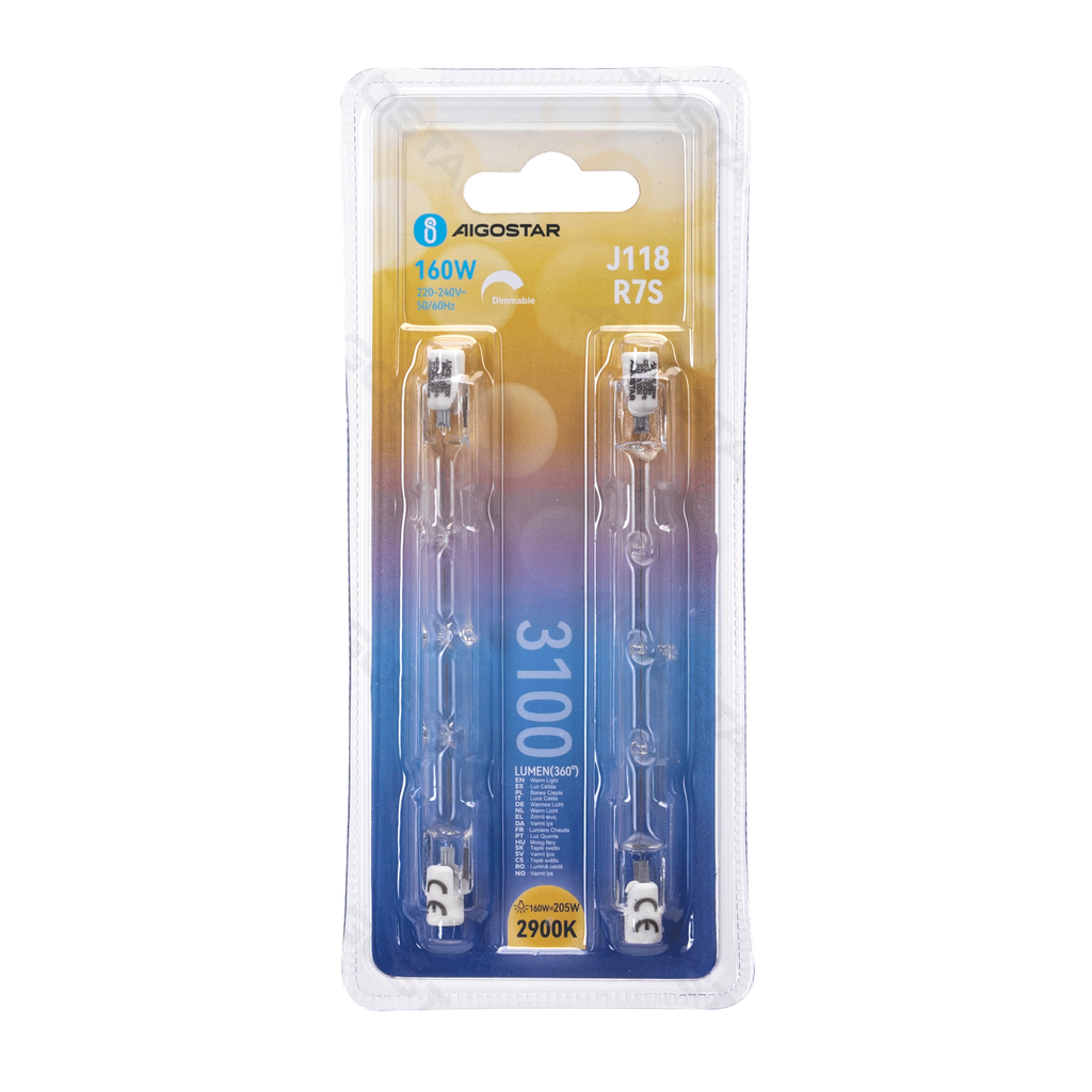 R7S J118,160W 2900K 2 st