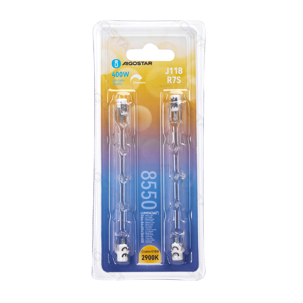 R7S J118 400W 2900K 2 Stück
