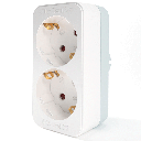 Aigostar Duitse stopcontactsplitter recht 1 naar 2 16A