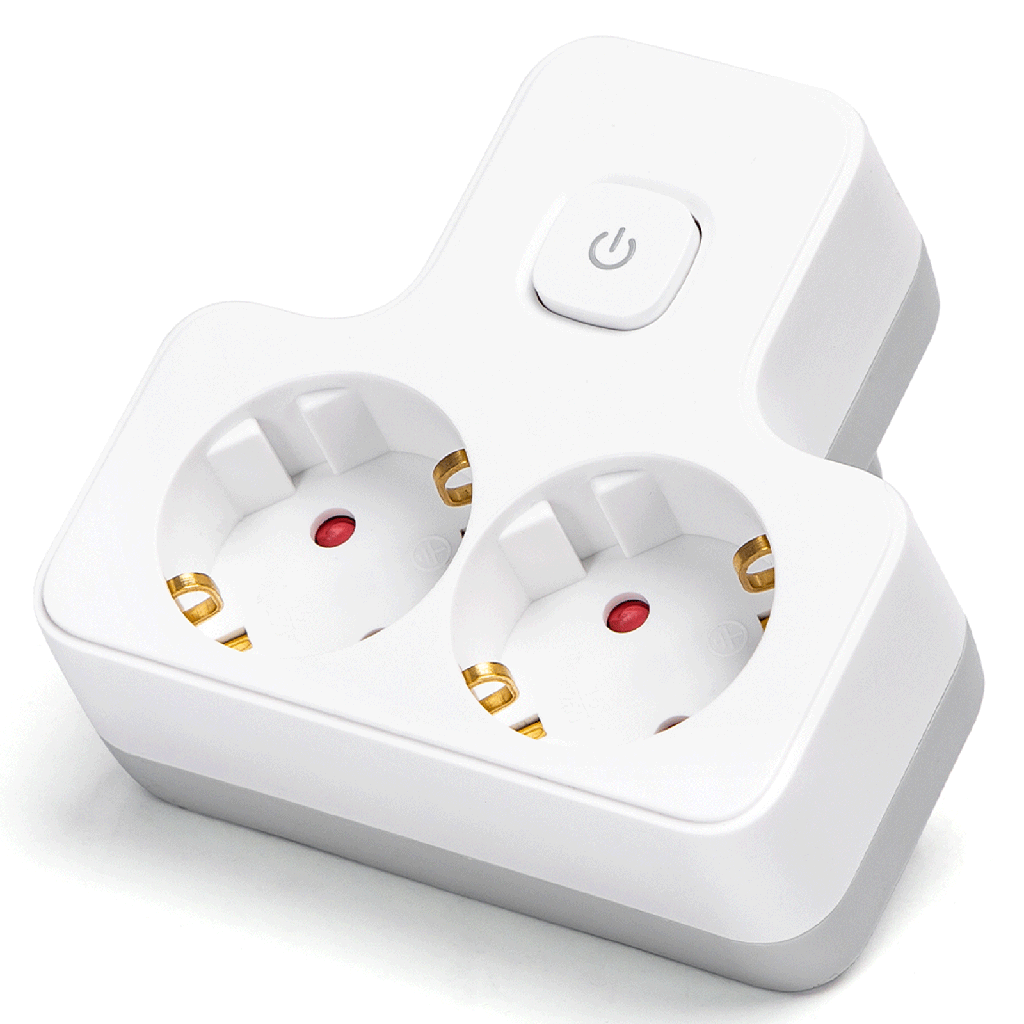 Duitse stopcontactsplitter 1 naar 2 16A