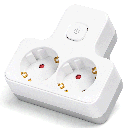 Duitse stopcontactsplitter 1 naar 2 16A