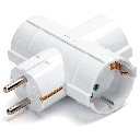 Aigostar Duitse stopcontactsplitter 1 naar 3 16A kolom