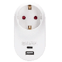 Deutsche Konvertierungssteckdose, 1 zu 1, 16A, mit USB+TYPE-C, Schwarz