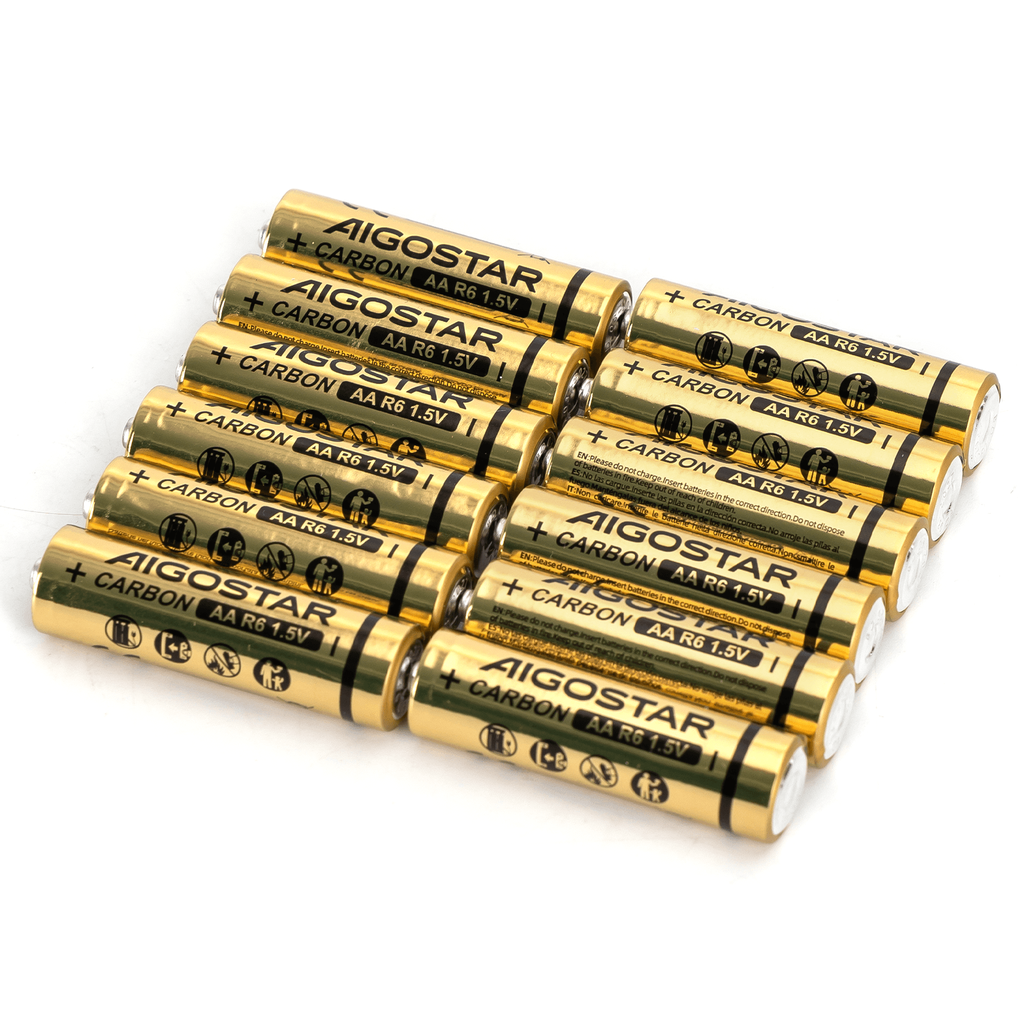 [B20107QS7] Aigostar Zink-Koolstof-Batterij R6P (AA) 1.5V 12st