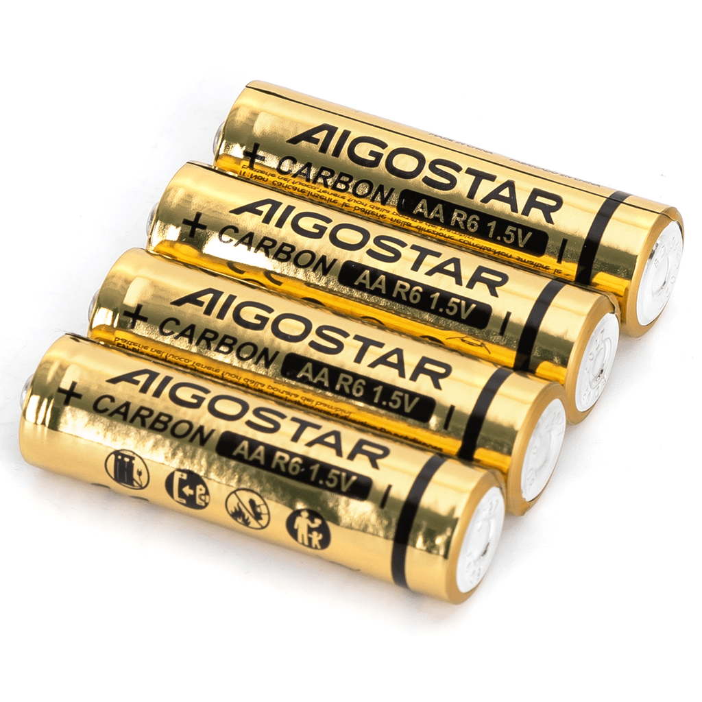 [B20107QS6] Aigostar Zink-Koolstof-Batterij R6P (AA) 1.5V 4st