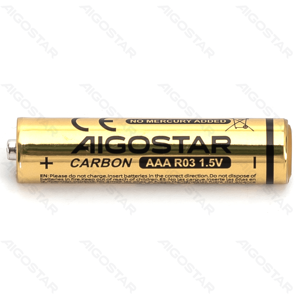 [B20107QS9] Aigostar Zink-Koolstof-Batterij R03 (AAA) 1.5V 12st