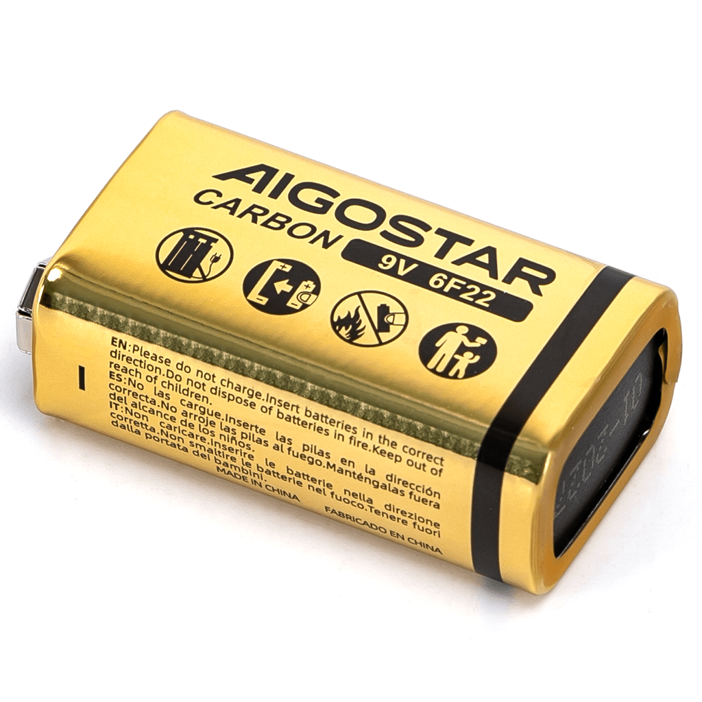 [B20107QT2] Aigostar Zink-Koolstof-Batterij 6F22,9V 1st