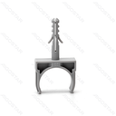 U-vormige PVC-buisklem met expansieschroef Φ 25 mm